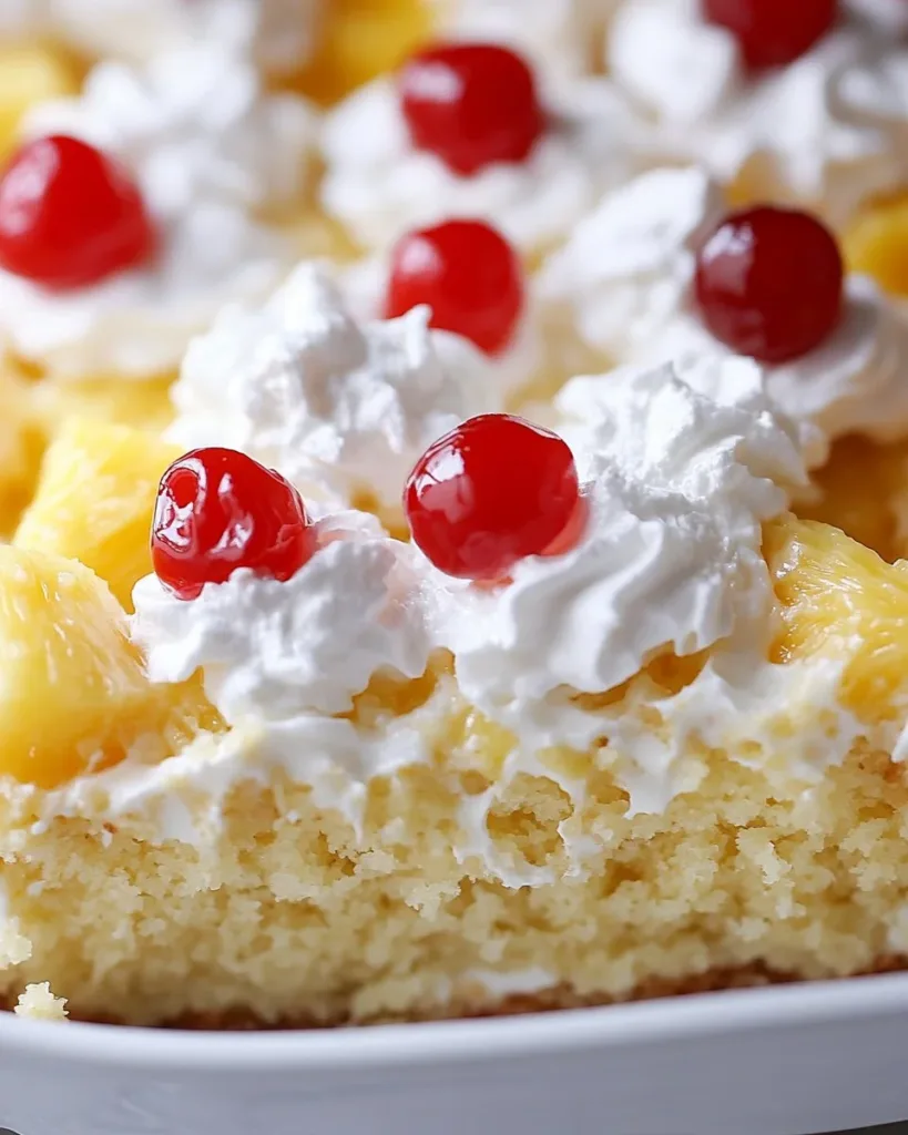 Easy Easter Pineapple Heaven Cake Easy Easter Pineapple Heaven Cake topped with fresh pineapple and whipped cream
