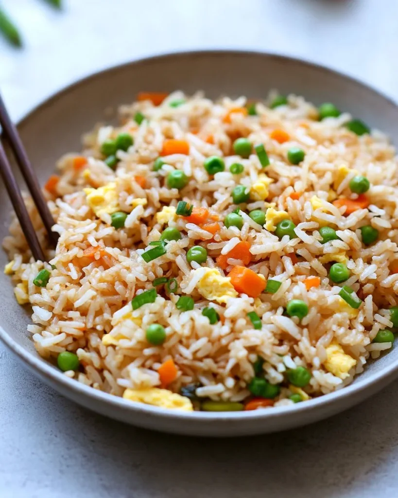 Easy Fried Rice Delicious homemade easy fried rice with vegetables and scrambled eggs