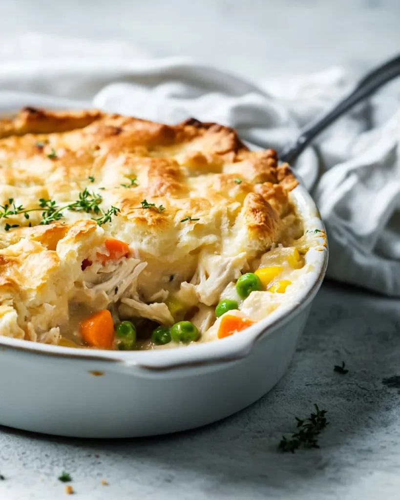 Easy Homemade Chicken Pot Pie Casserole Delicious homemade chicken pot pie casserole ready to serve.