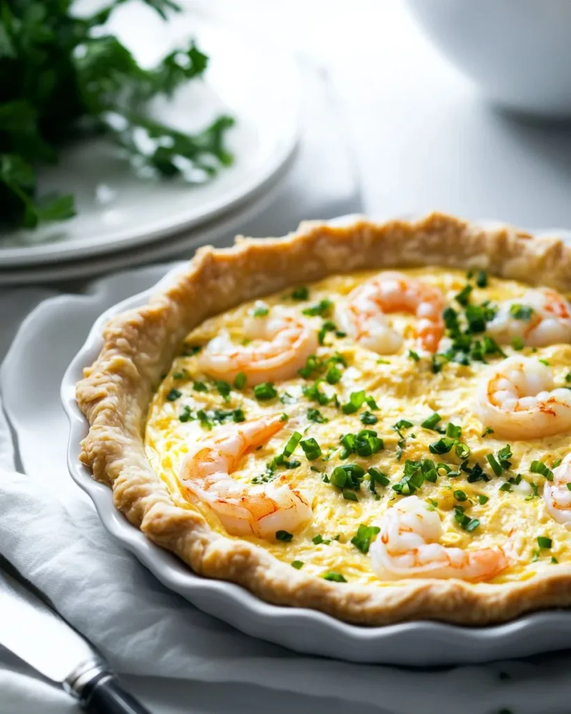 Florida Shrimp Cheddar Pie Delicious Florida shrimp cheddar pie with fresh shrimp and melted cheese
