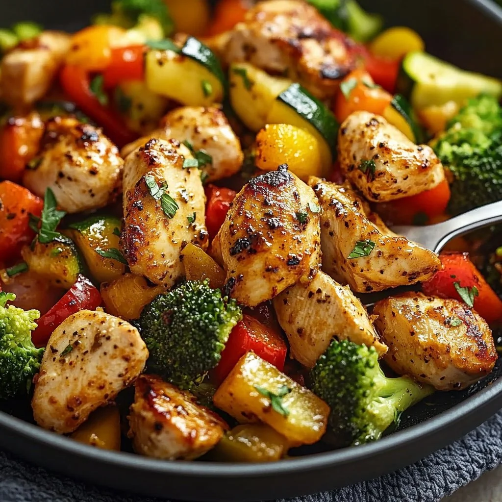 Healthy Chicken and Vegetables Skillet