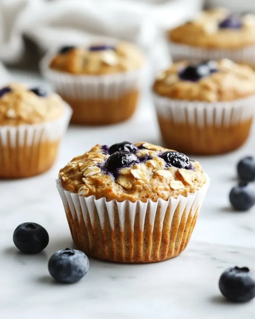 Hearty Blueberry Protein Muffins Hearty blueberry protein muffins fresh out of the oven