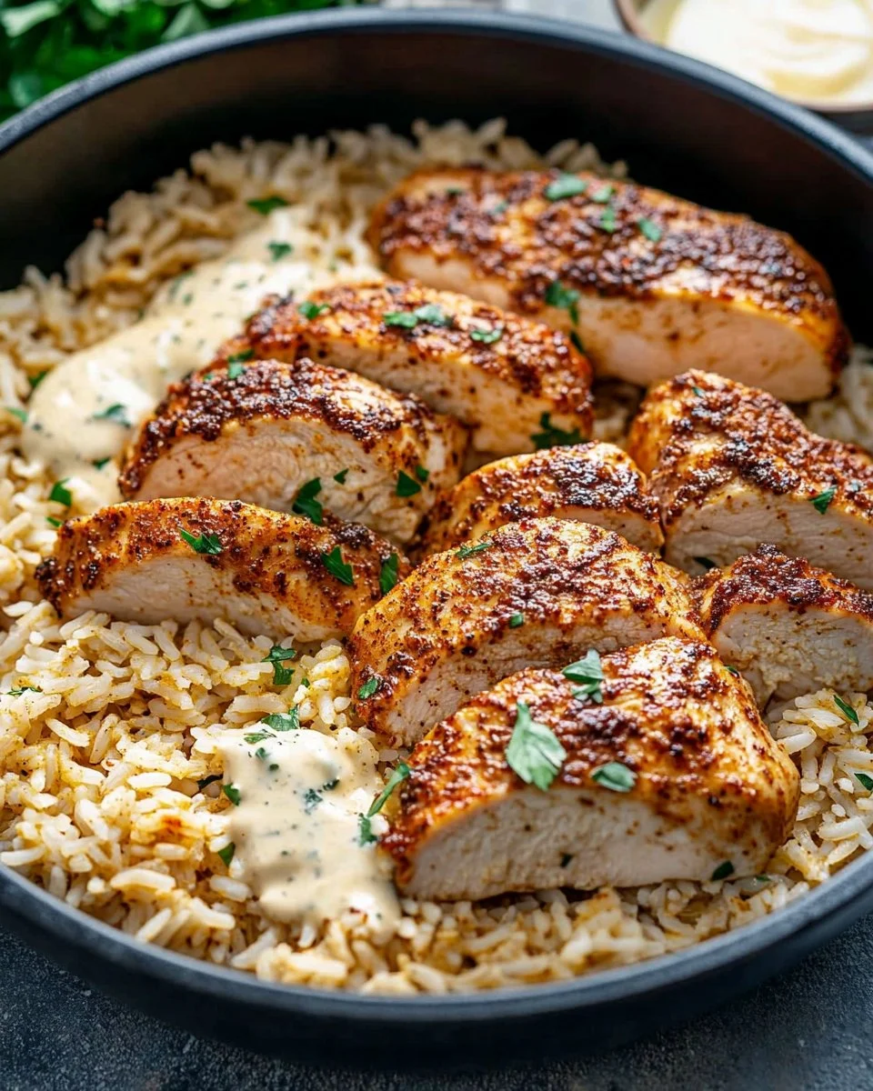 High Protein Creamy Cajun Chicken & Rice