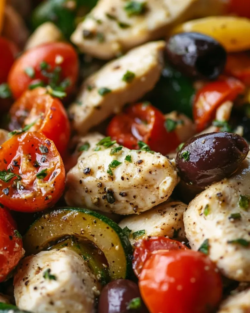Mediterranean Chicken Stir Fry Recipe Healthy Mediterranean chicken stir fry with colorful vegetables