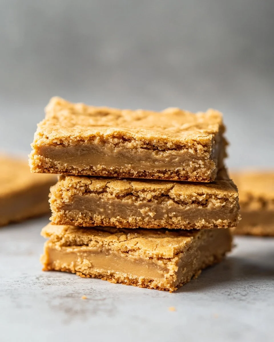 Delicious Peanut Butter Cookie Bars freshly baked on a cooling rack