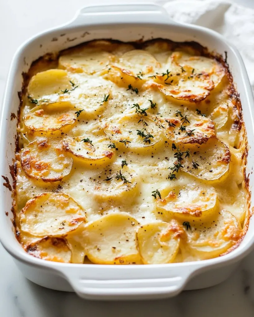 Deliciously cheesy Gratin Potatoes baked to perfection, also known as Potatoes au Gratin.