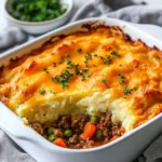 Delicious quick and easy Shepherd's Pie made with ground beef and topped with creamy mashed potatoes.