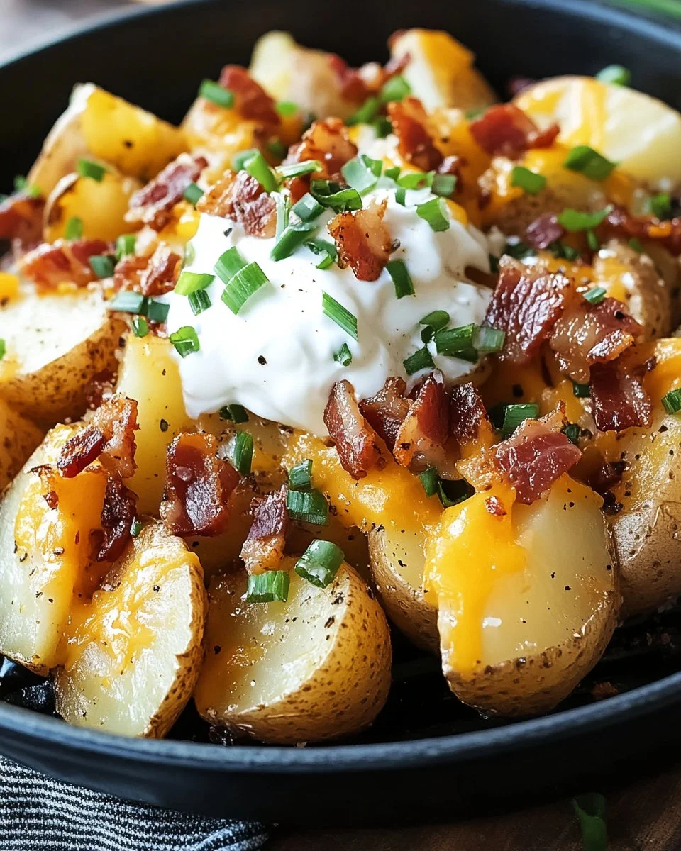 Savory Blackstone Loaded Potatoes