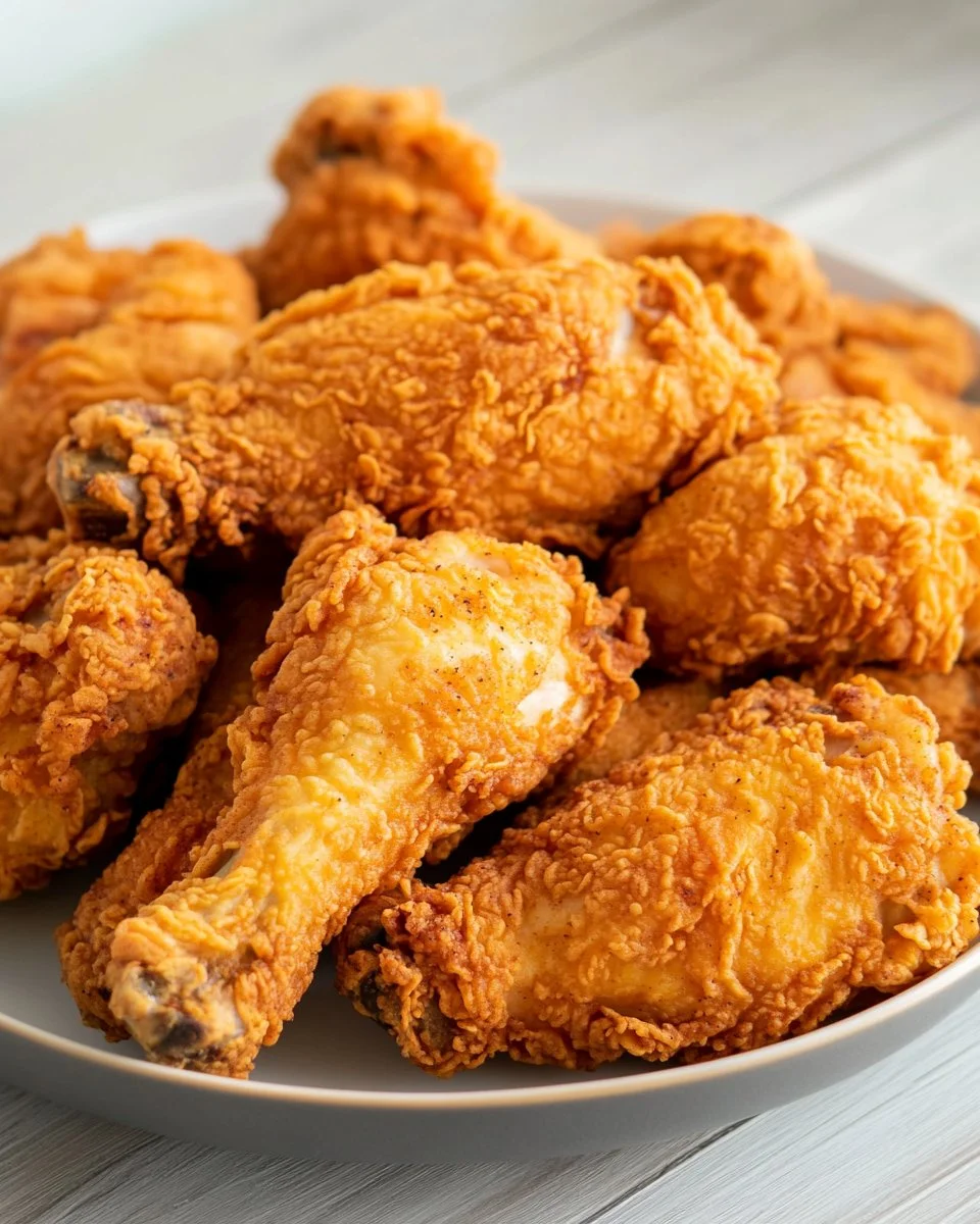 Delicious Southern fried chicken served with sides