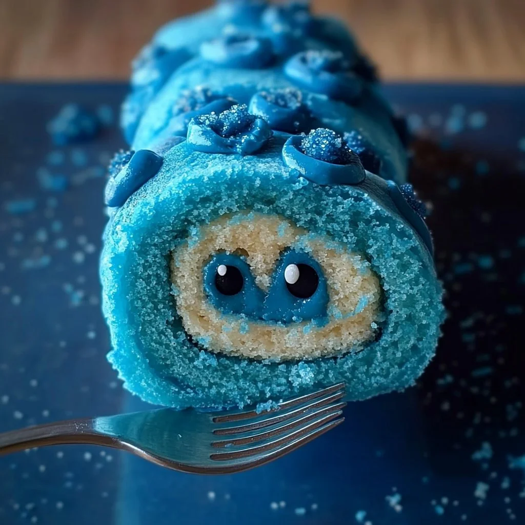 Stitch-Inspired Tropical Blue Cake Roll