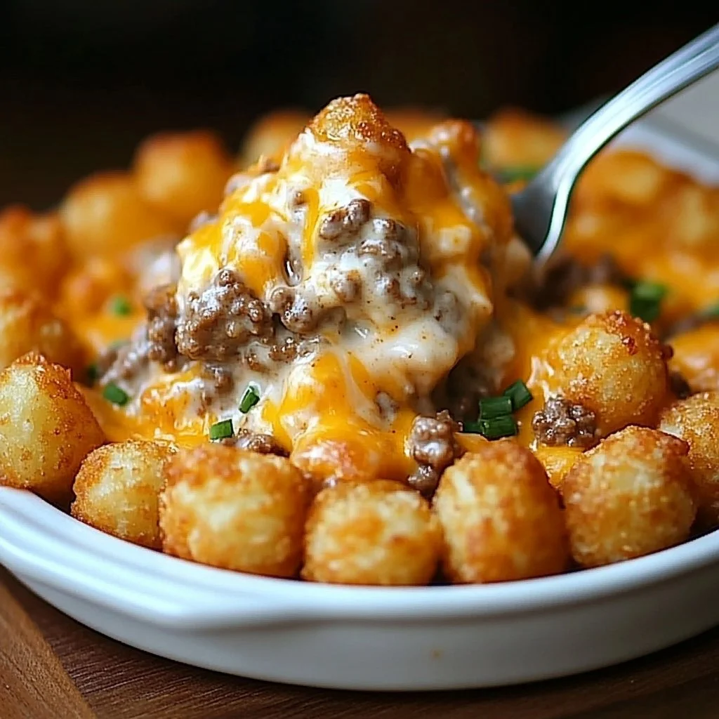 Tater Tot Casserole with Ground Beef