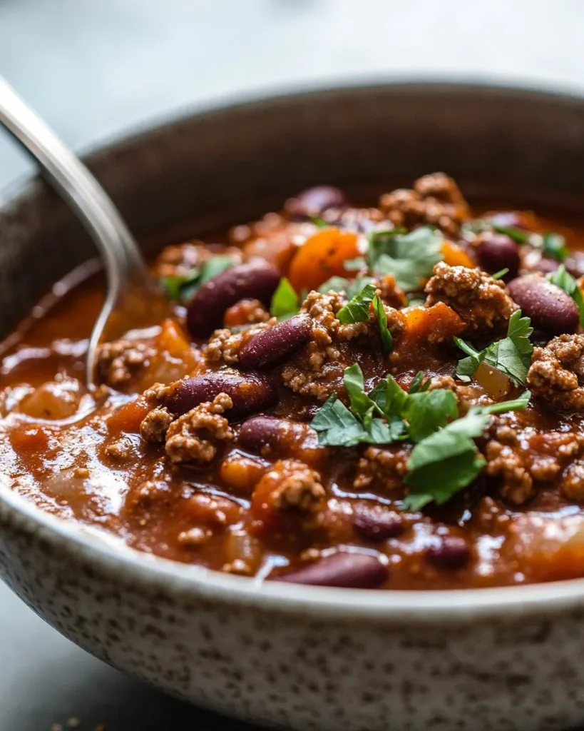 The Best Ever Chili Recipe, made with ground beef, beans and the perfect mix of chili spices. This ho… | Best chili recipe, Homemade chili recipe, Easy chili recipe A bowl of the best chili recipe made with ground beef, beans, and spices.