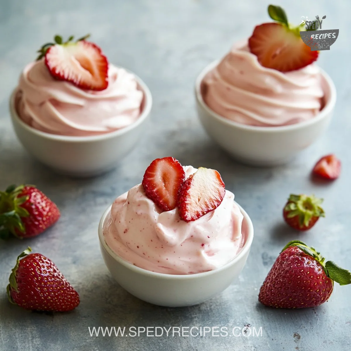 3 Ingredient Strawberry Mousse