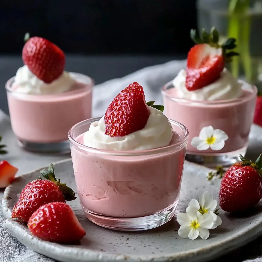 3 Ingredient Strawberry Mousse