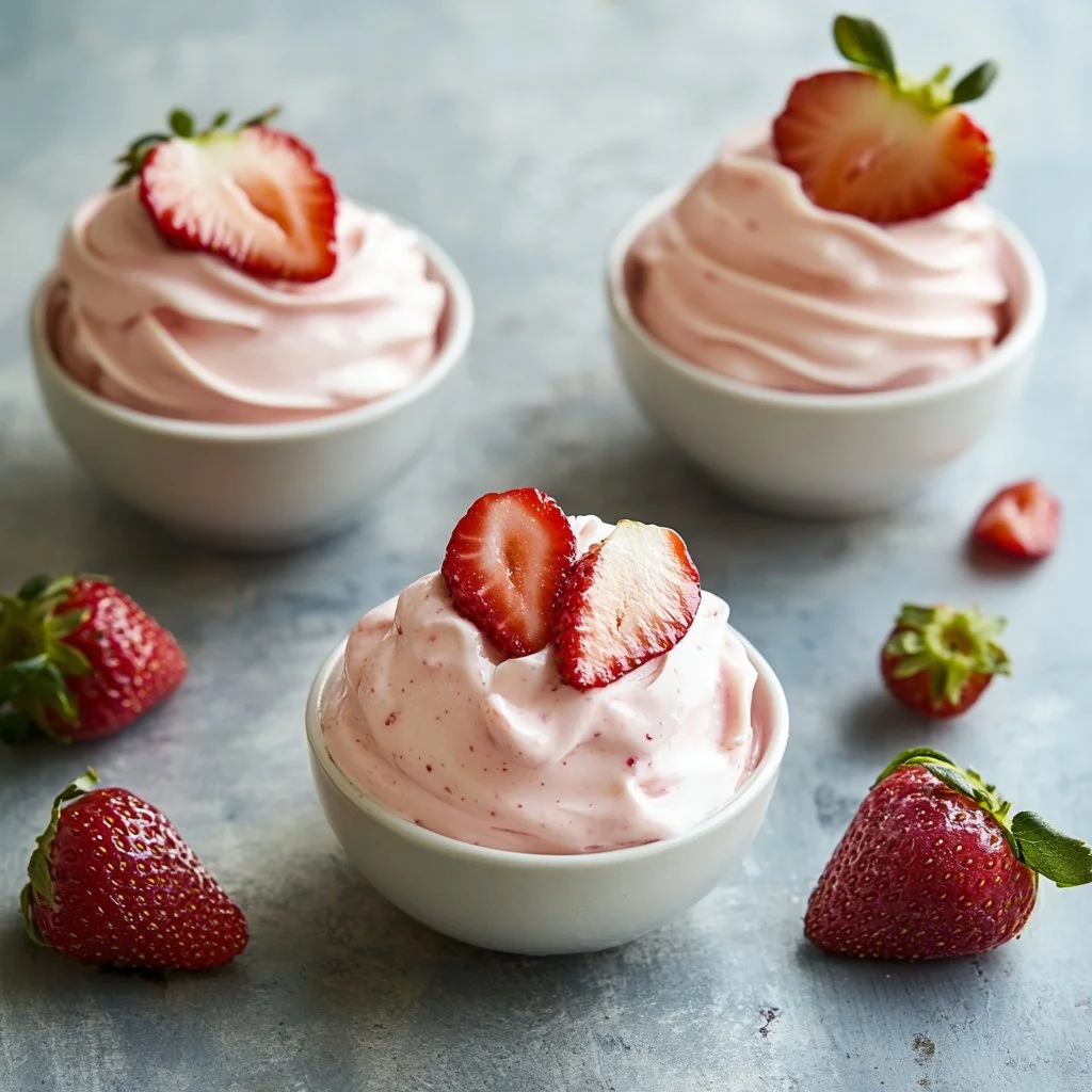 3 Ingredient Strawberry Mousse