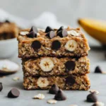 4 Ingredient Peanut Butter Banana Bars freshly baked and ready to enjoy.