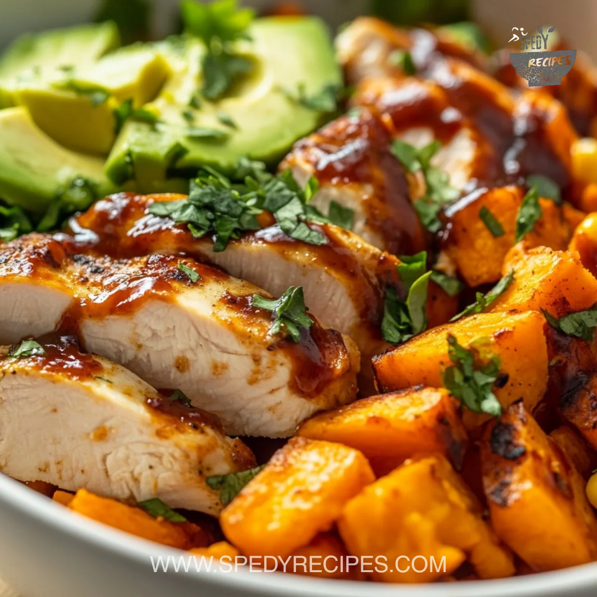 BBQ Chicken Sweet Potato Bowl
