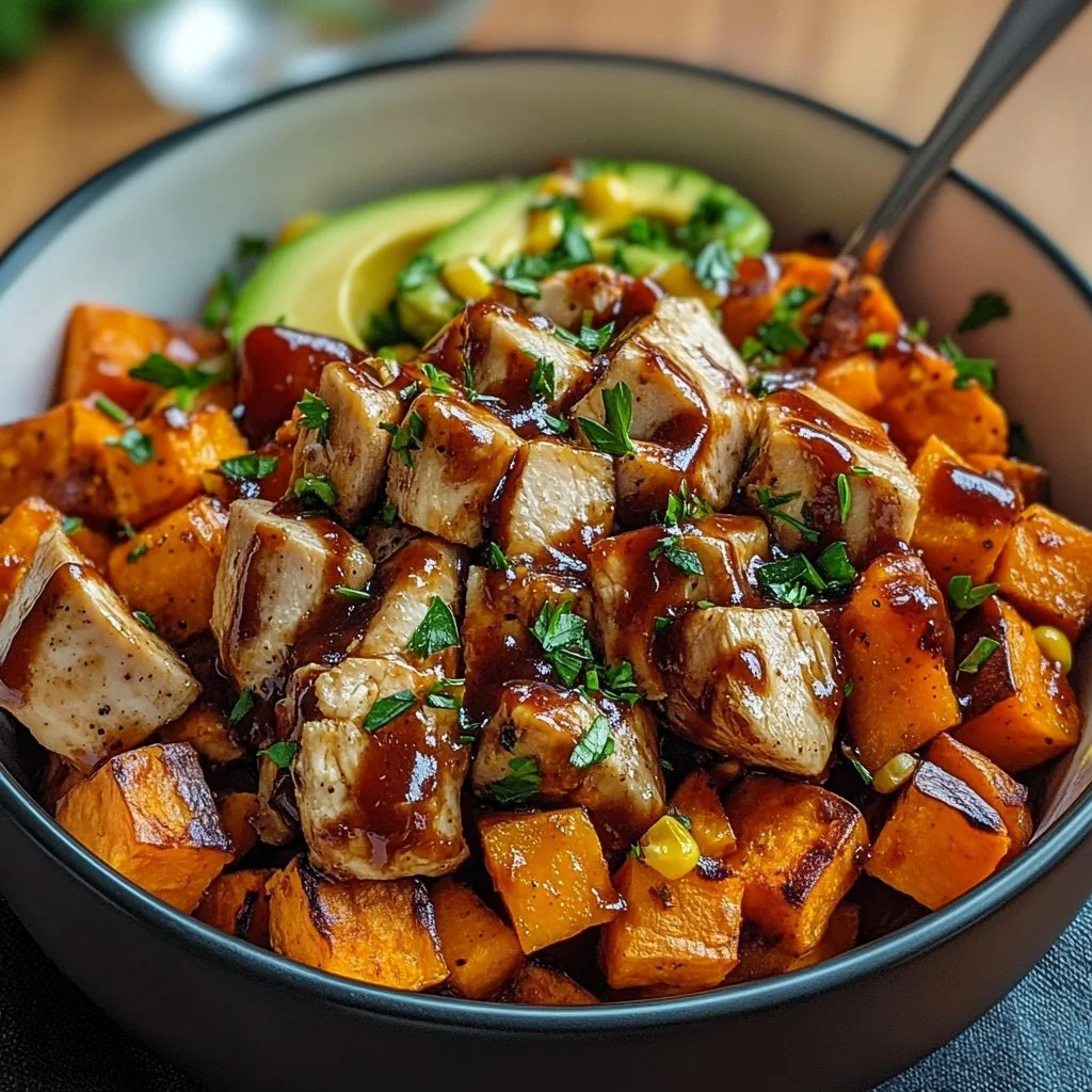 BBQ Chicken Sweet Potato Bowl
