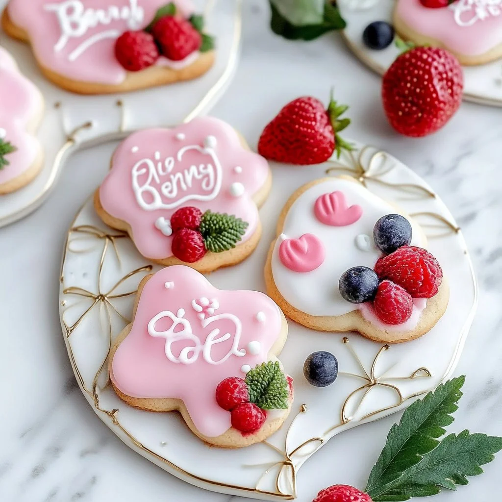 Berry First Birthday Cookies