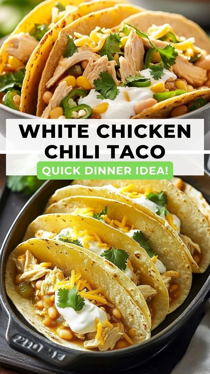 Corn Tortilla White Chicken Chili Tacos