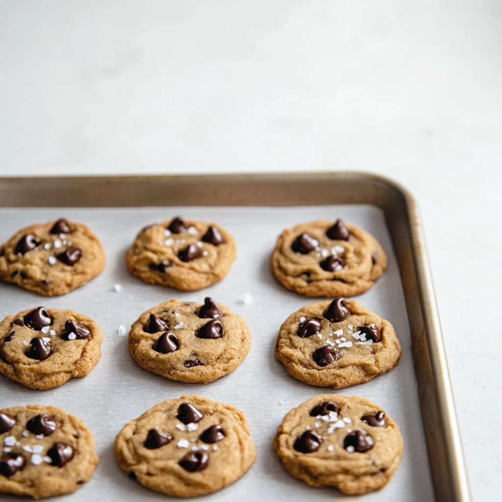 Best Chewy Chocolate Chip Cookies Freshly baked chewy chocolate chip cookies on a cooling rack.