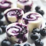 Blueberry swirl yogurt bites for a healthy snack option