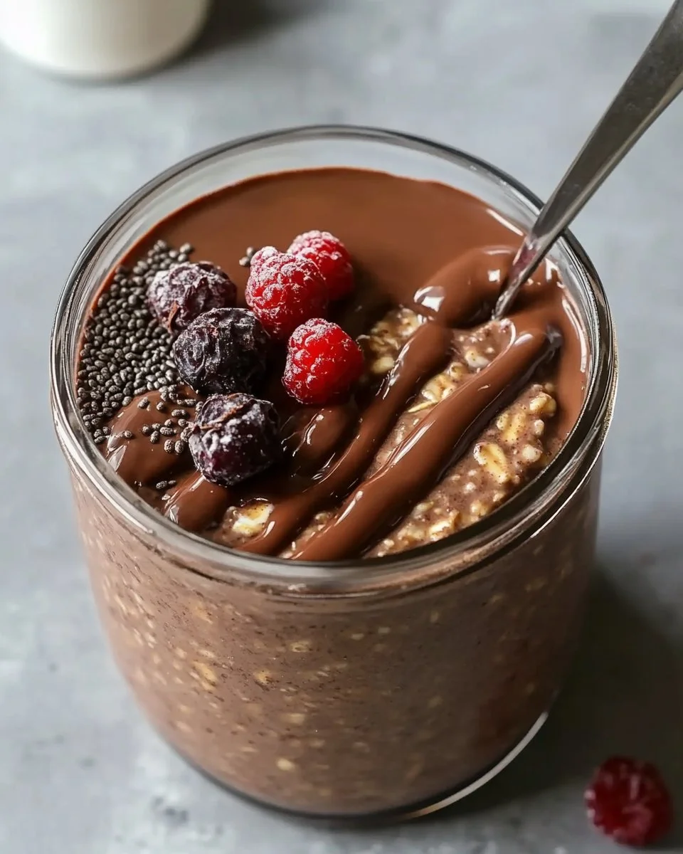 Brownie batter overnight oats