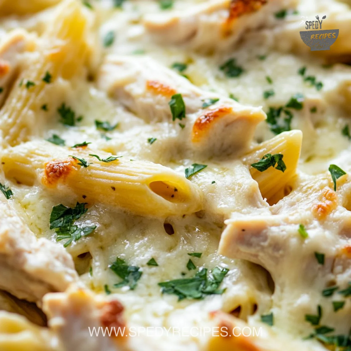 Chicken Alfredo Pasta Bake