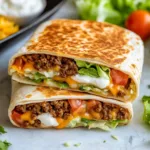 Delicious homemade Crunchwrap Supreme ready to serve