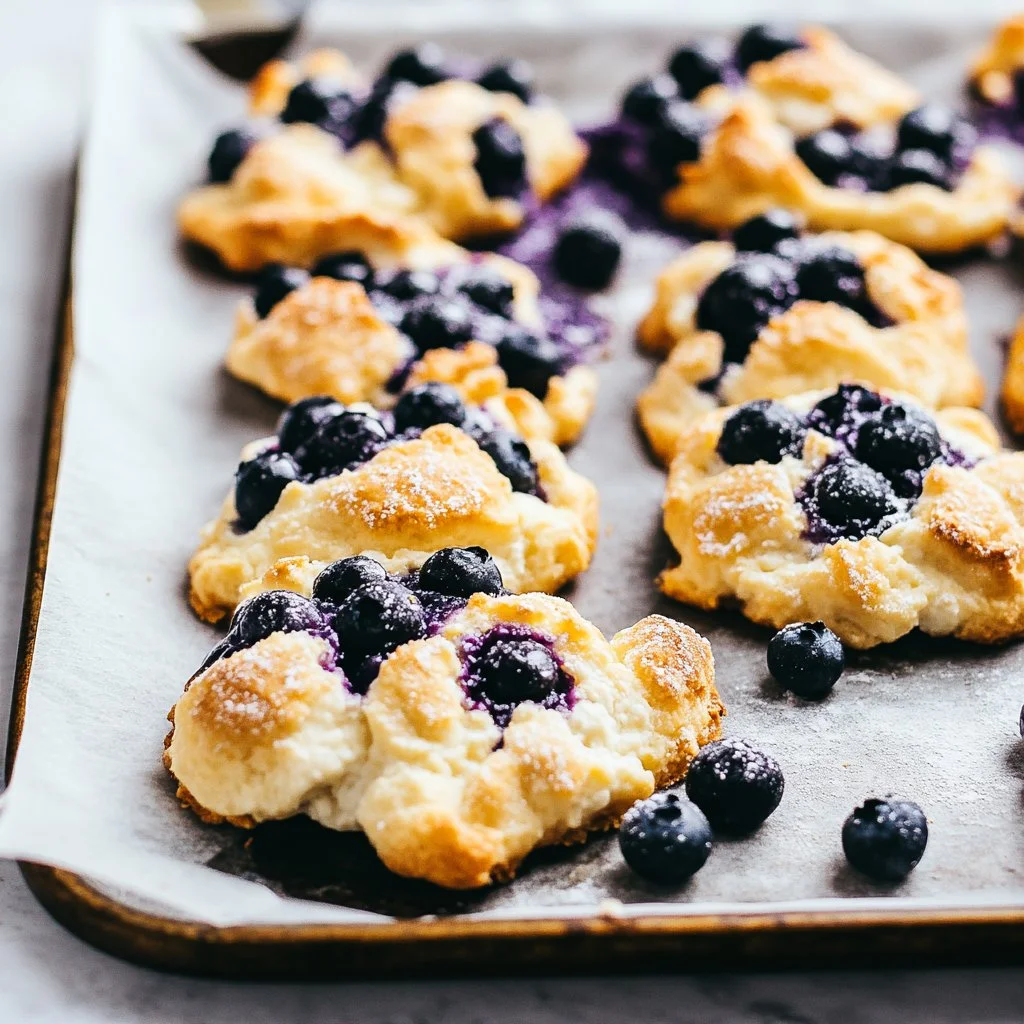 Cottage Cheese Blueberry Cloud Bread