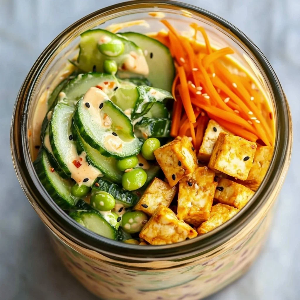 Creamy Asian Cucumber Salad Bowl Recipe