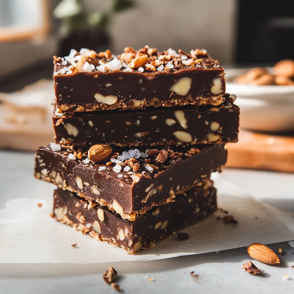 Dark Chocolate and Sea Salt Nut Bars