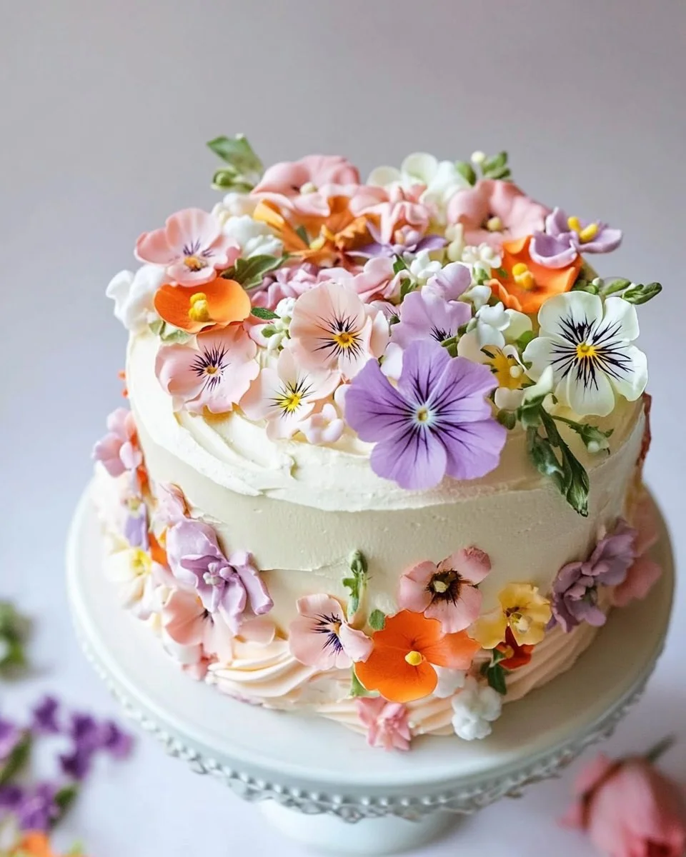 Floral Cake for Baby Shower