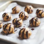Frozen Greek yogurt peanut butter bites ready to enjoy.