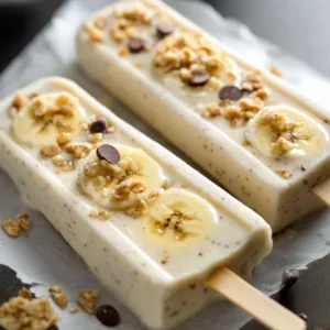 Frozen yogurt banana pops on a plate, a refreshing treat for summer.