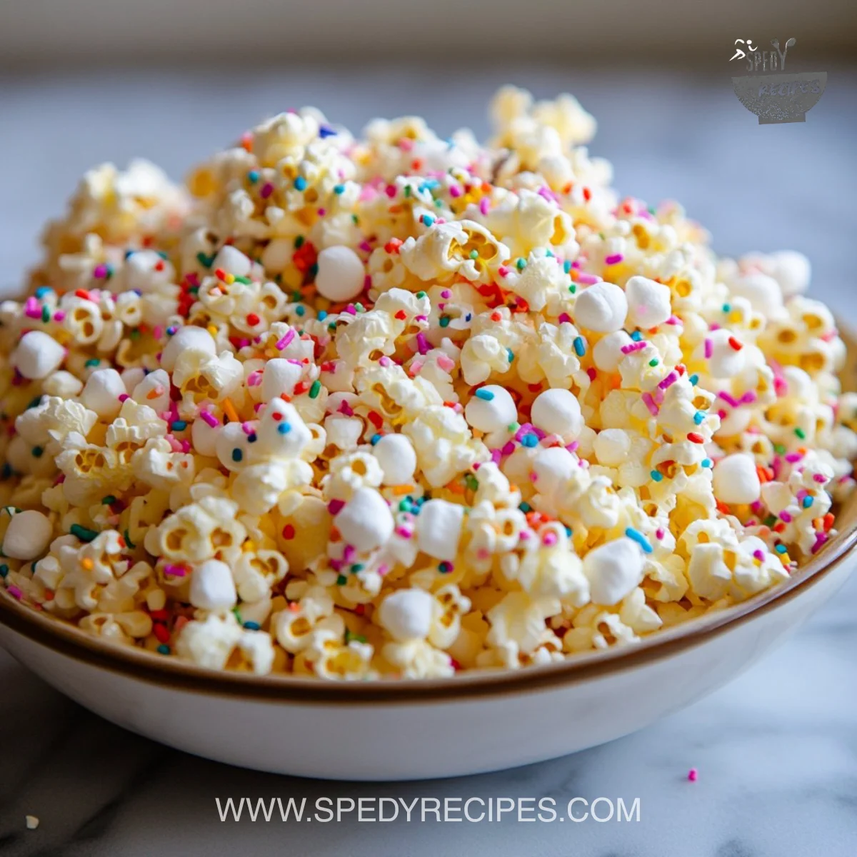 Funfetti Marshmallow Popcorn Treats