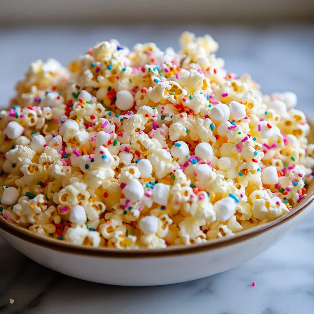 Funfetti Marshmallow Popcorn Treats
