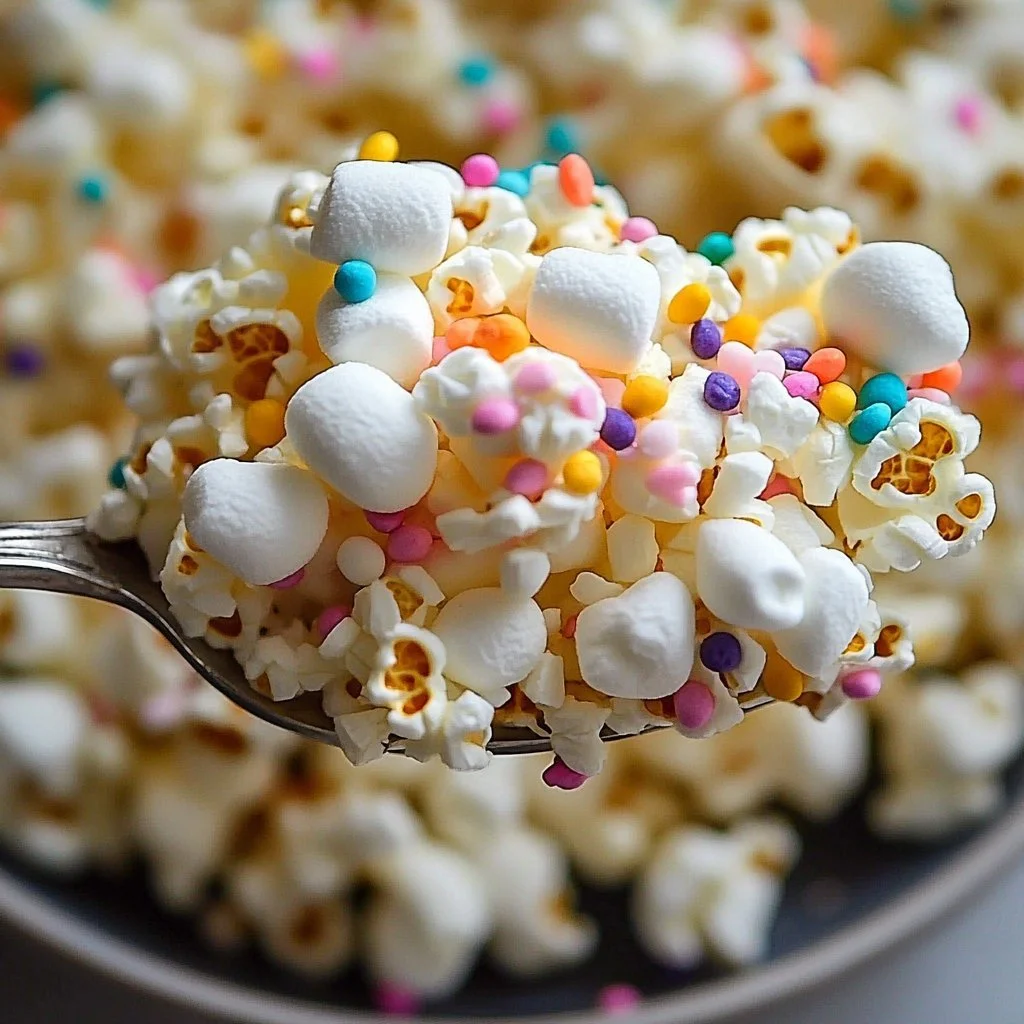 Funfetti Marshmallow Popcorn Treats