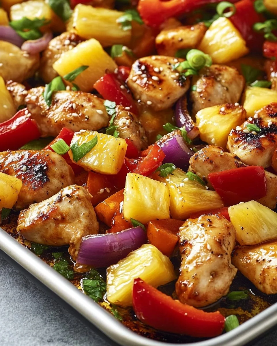 Hawaiian Chicken Sheet Pan