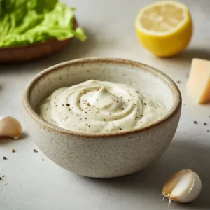 Healthy Caesar salad dressing made with fresh ingredients
