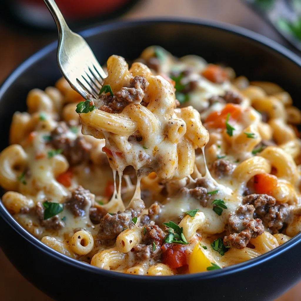 High-Protein Creamy Philly Cheesesteak Mac & Cheese Bliss