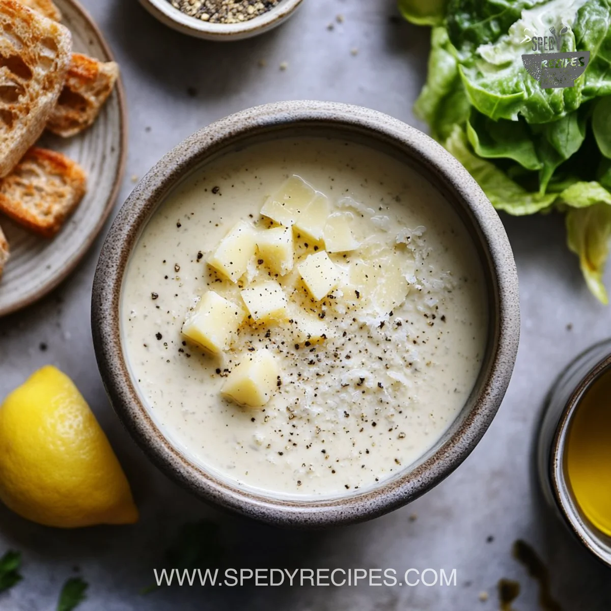 Homemade Caesar Salad Dressing without Raw Anchovies
