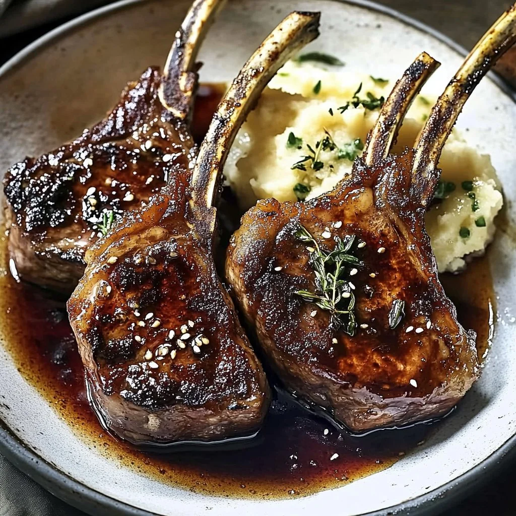 Honey Garlic Glazed Lamb Chops