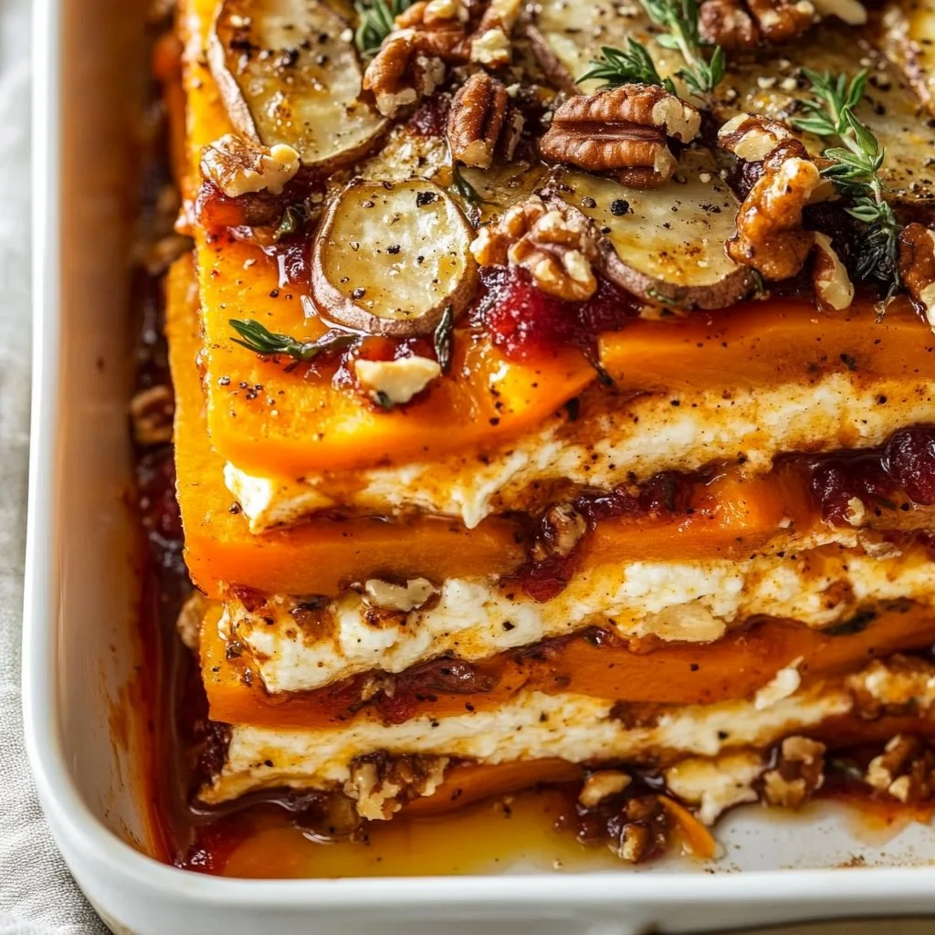 Layered Sweet Potato Butternut Squash Carrot Lasagna Recipe