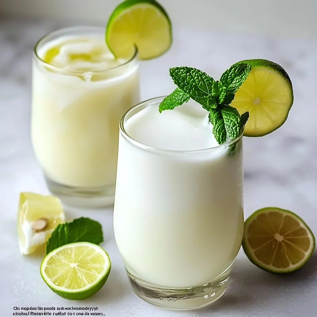 Lori's - Creamy Lemonade/Limeade Drinks 1. Egyptian Mint Lemonade Ingredients: 6 medium limes sliced 3 cups whole milk (optional) 1 cup cold water 1 cup gra… | Smoothie drink recipes, Nonalcoholic drink recipes, Lemonade drinks
