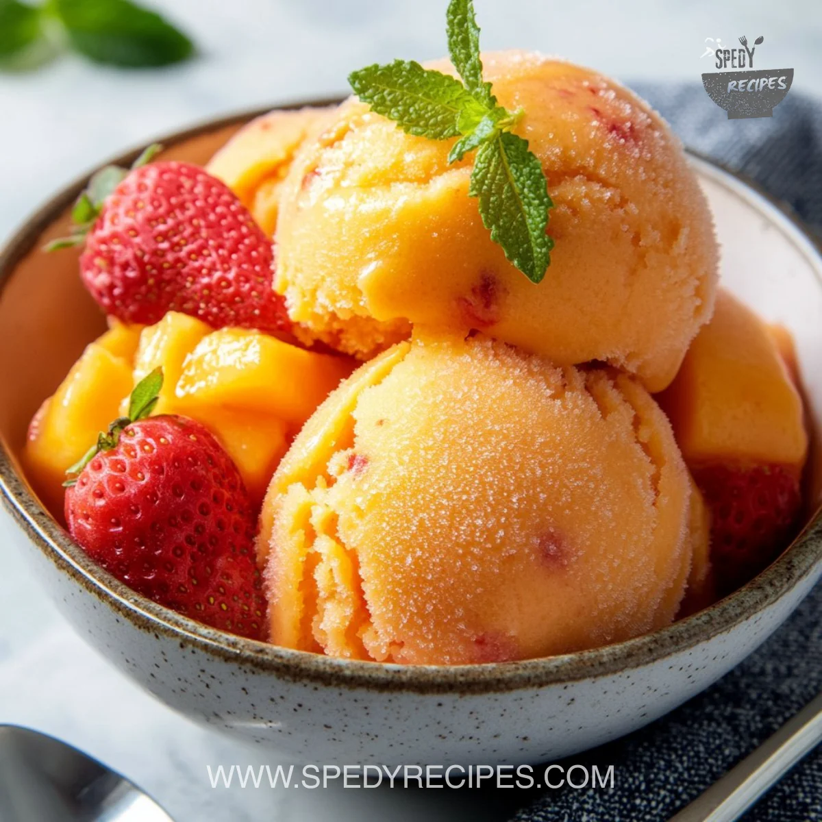 Mango Strawberry Sorbet