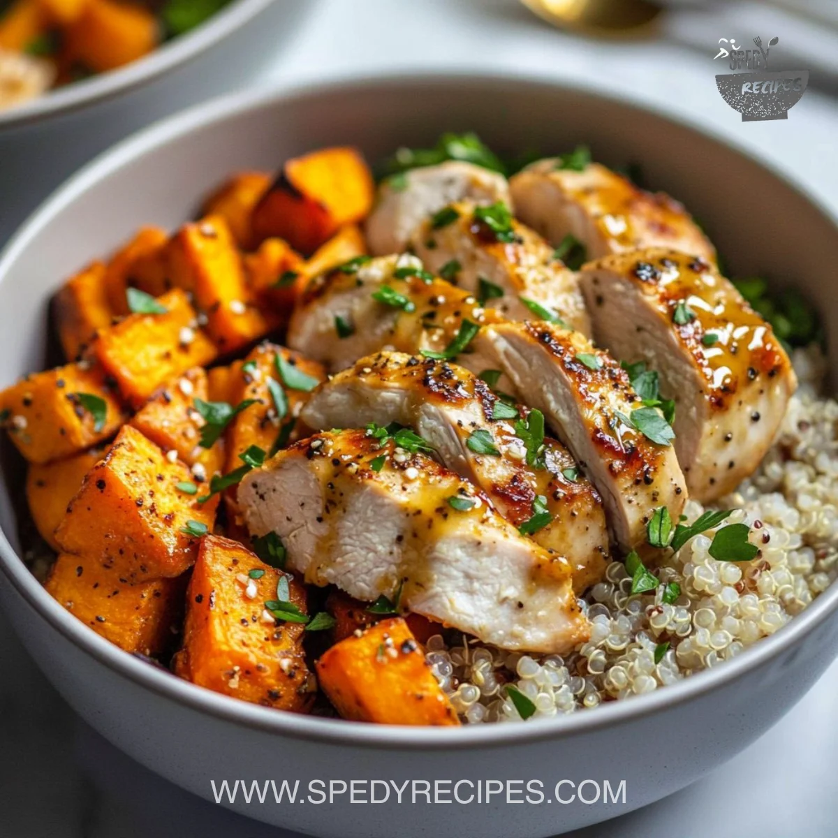 Maple Dijon Chicken & Sweet Potato Bowls That Comfort Your Soul