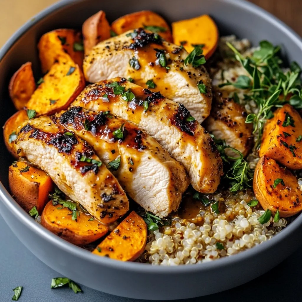 Maple Dijon Chicken & Sweet Potato Bowls That Comfort Your Soul