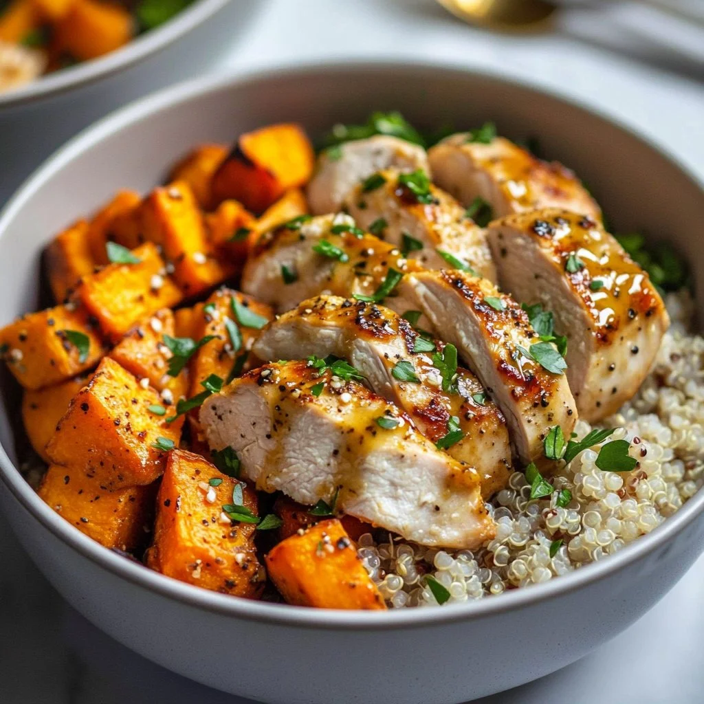 Maple Dijon Chicken & Sweet Potato Bowls That Comfort Your Soul