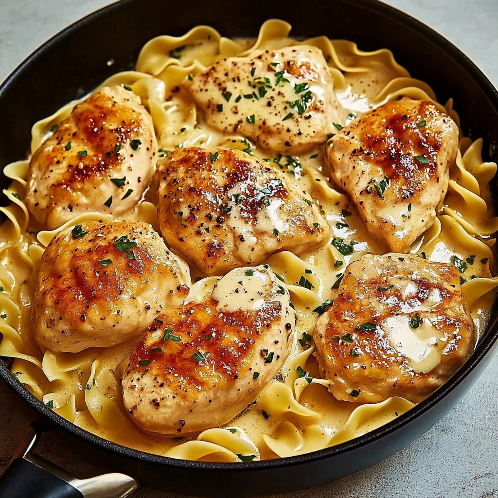 One-Pan Chicken with Buttered Noodles